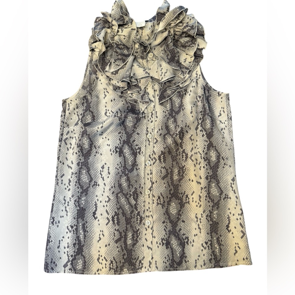J. Crew Silk Snakeprint Blouse